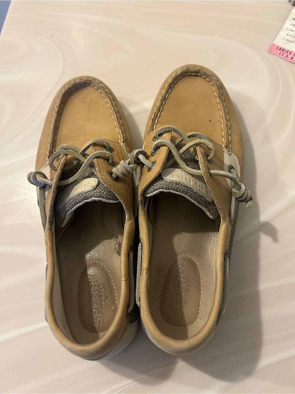Sperry Tan Leather Boat Shoes